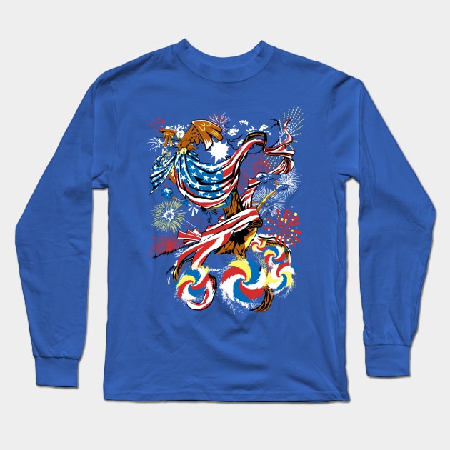 Fourth of July Long Sleeve T-Shirt by detective651